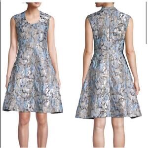 Aidan Mattox Blue and Silver Dress